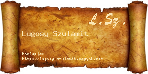 Lugosy Szulamit névjegykártya